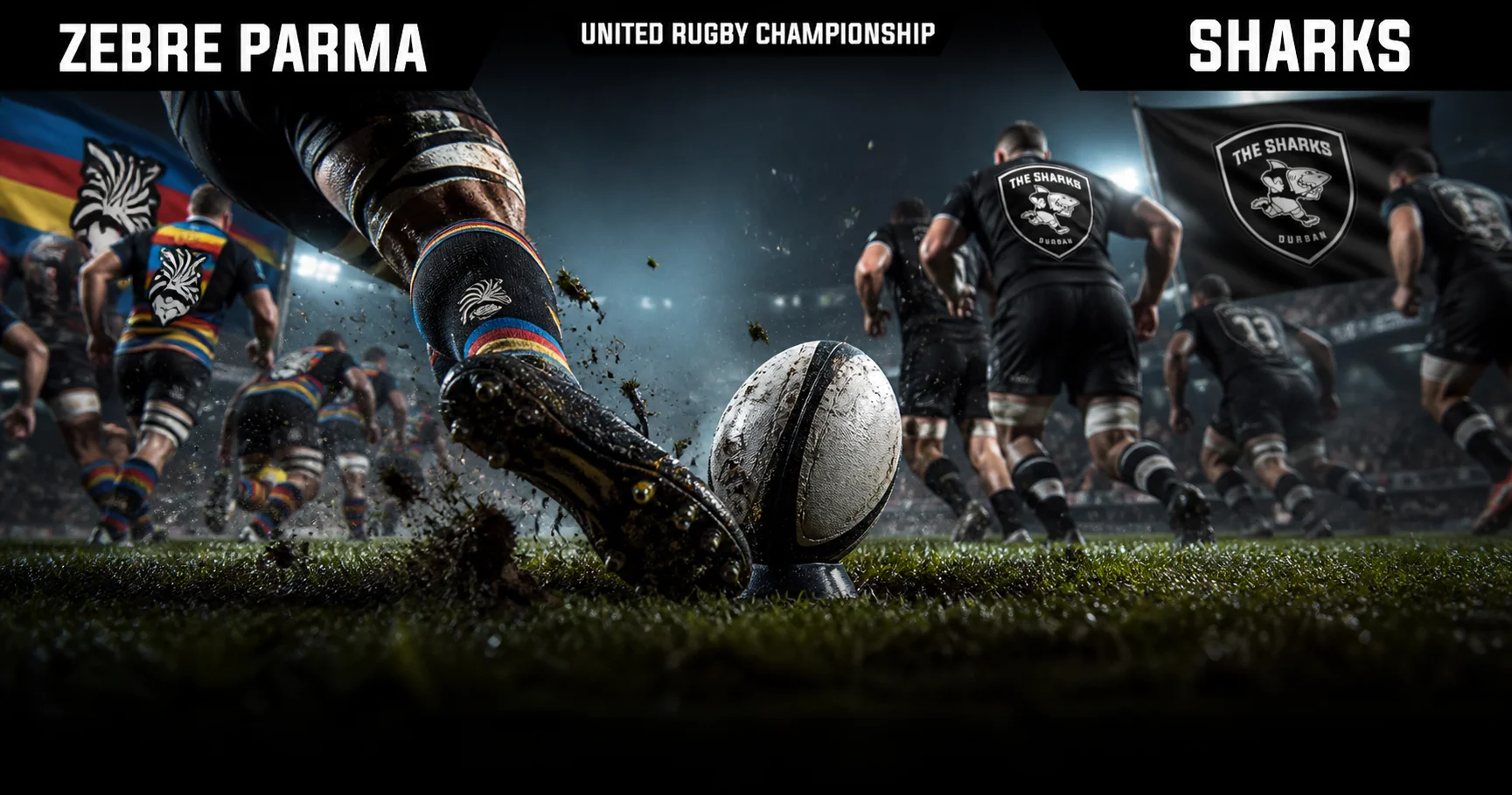 Affiche de la rencontre Zebre Parma contre Sharks