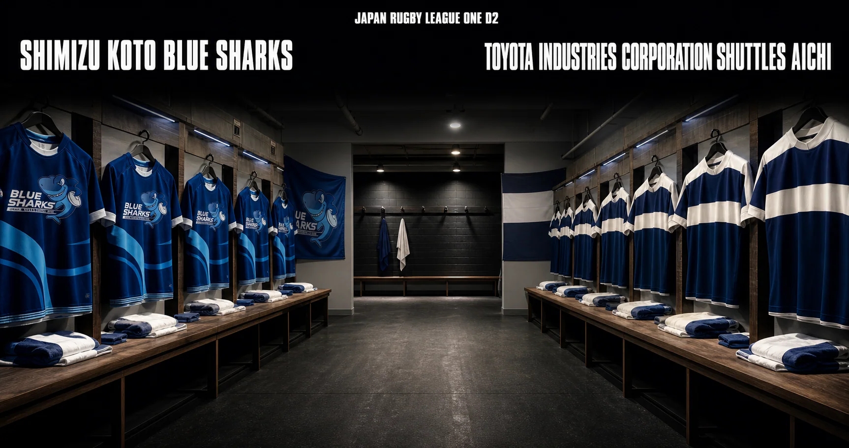 Affiche de la rencontre SHIMIZU KOTO BLUE SHARKS contre Toyota Industries Corporation Shuttles Aichi