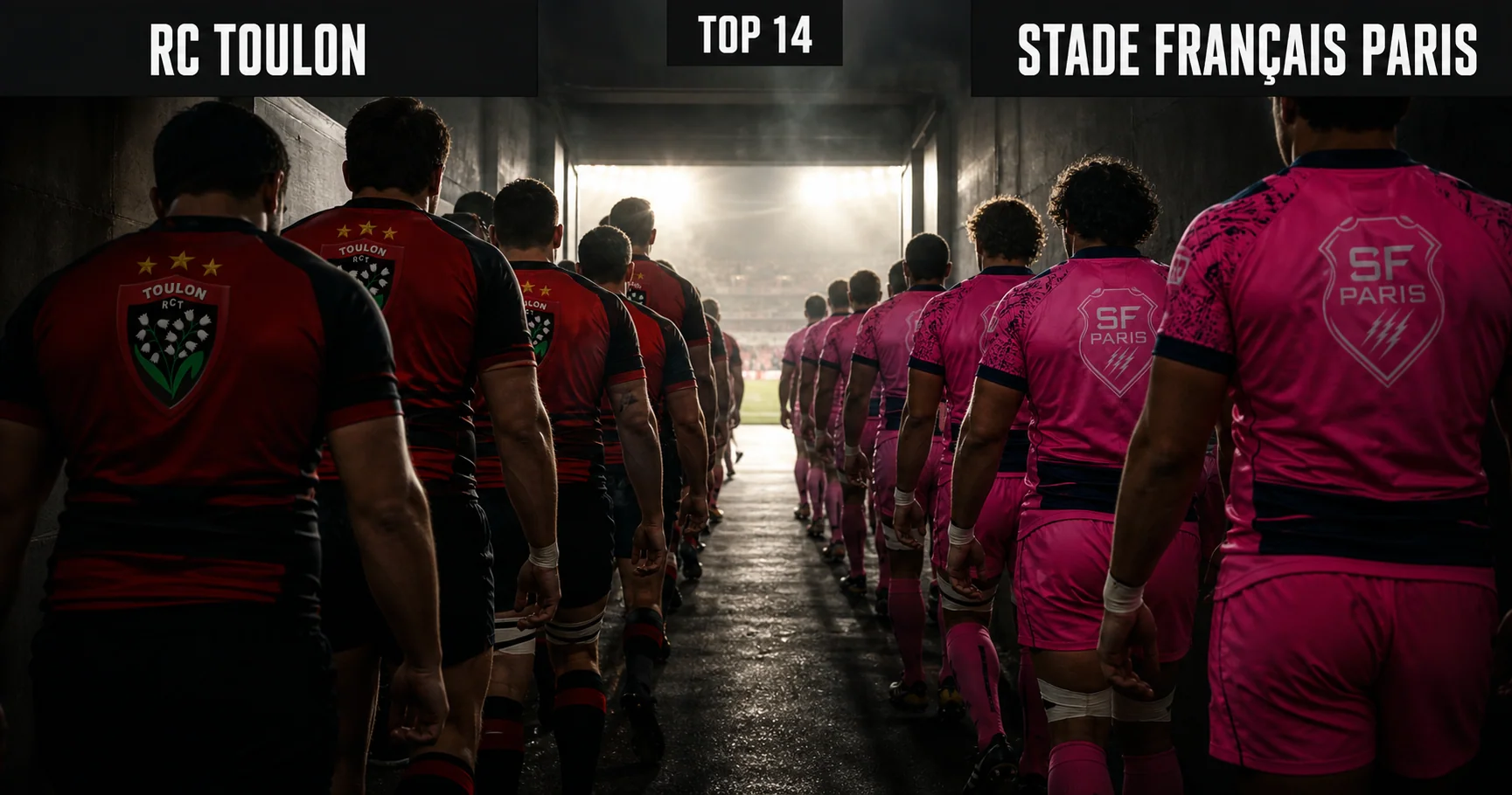 Affiche de la rencontre RC Toulon contre Stade Français Paris