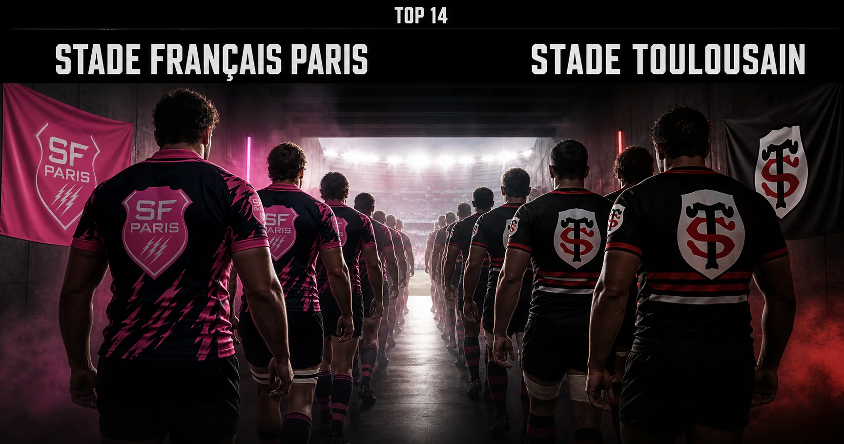 Affiche de la rencontre Stade Français Paris contre Stade Toulousain