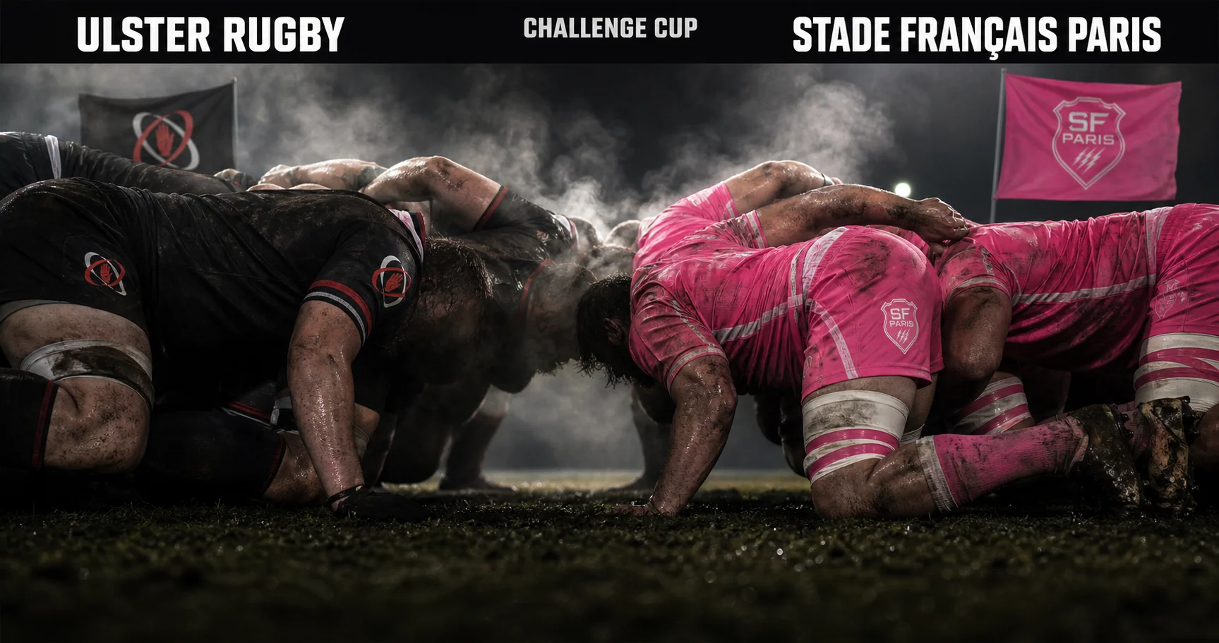 Affiche de la rencontre Ulster Rugby contre Stade Français Paris