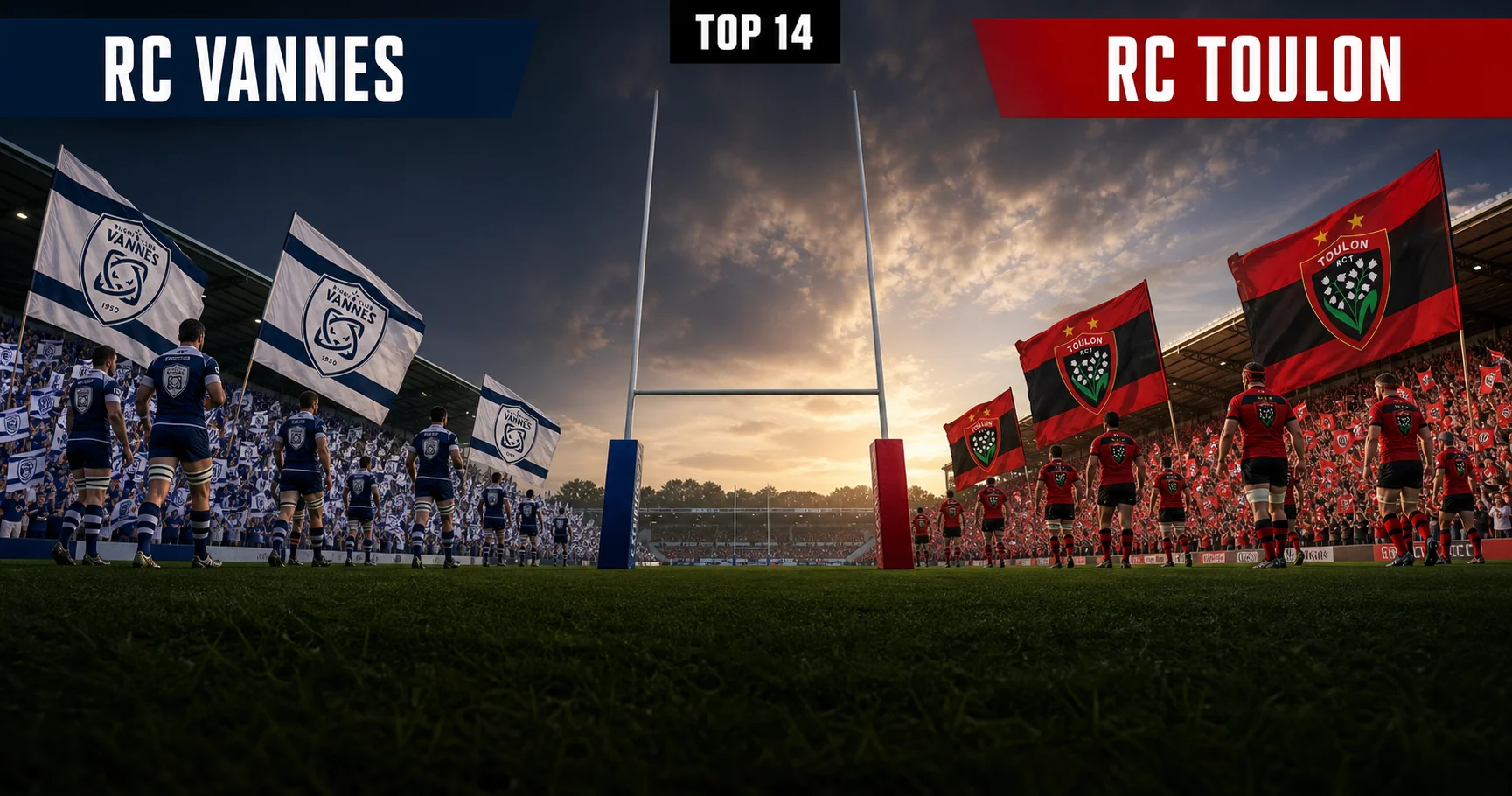 Affiche de la rencontre RC Vannes contre RC Toulon
