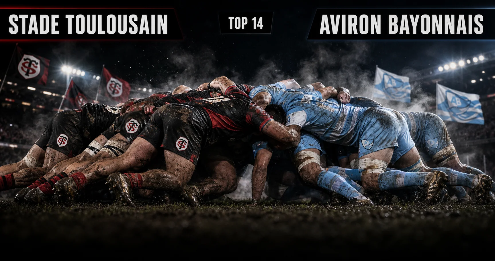 Affiche de la rencontre Stade Toulousain contre Aviron Bayonnais