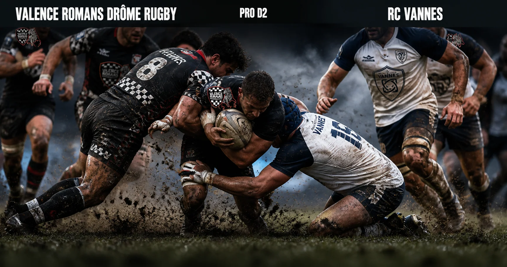Affiche de la rencontre Valence Romans Drôme Rugby contre RC Vannes