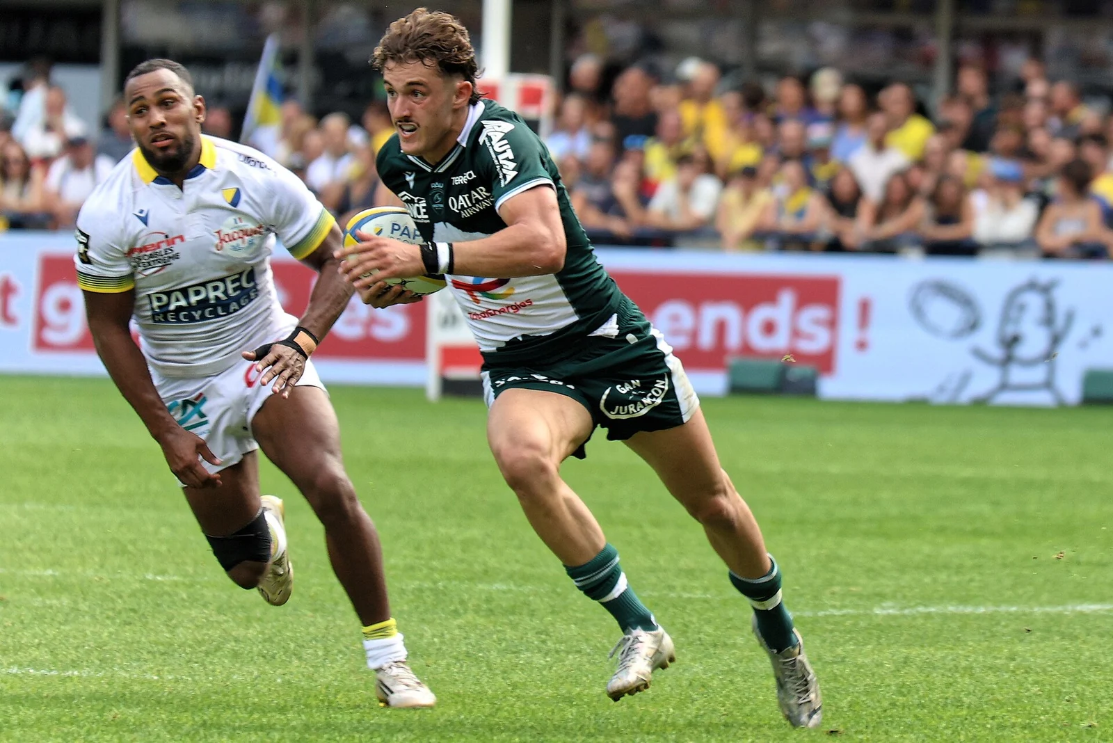 Grégoire Arfeuil lors du match ASM Clermont Auvergne – Section paloise, le 20 septembre 2025.