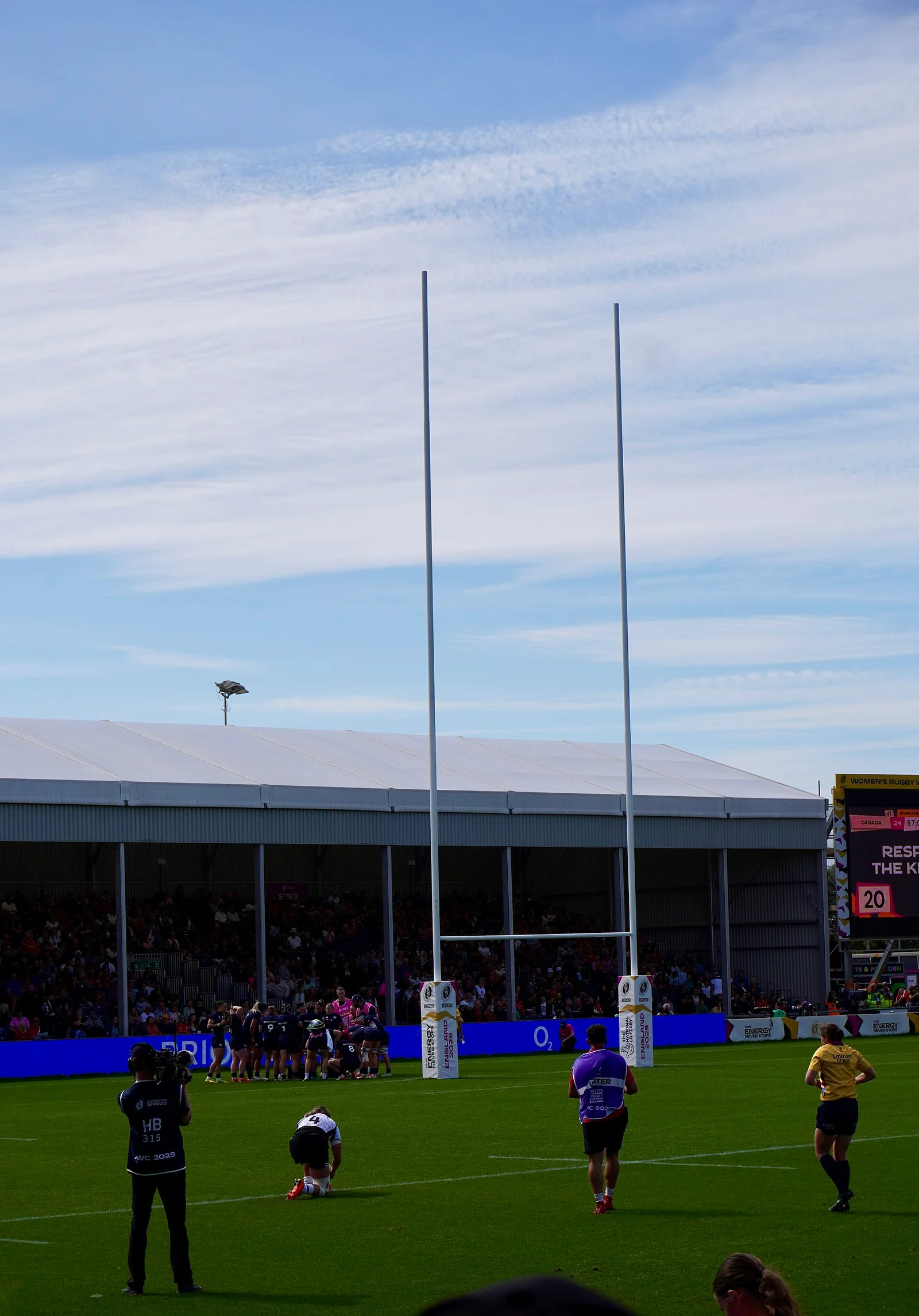 Match de la Coupe du monde féminine entre le Canada et l’Écosse à Sandy Park, le 6 septembre 2025.