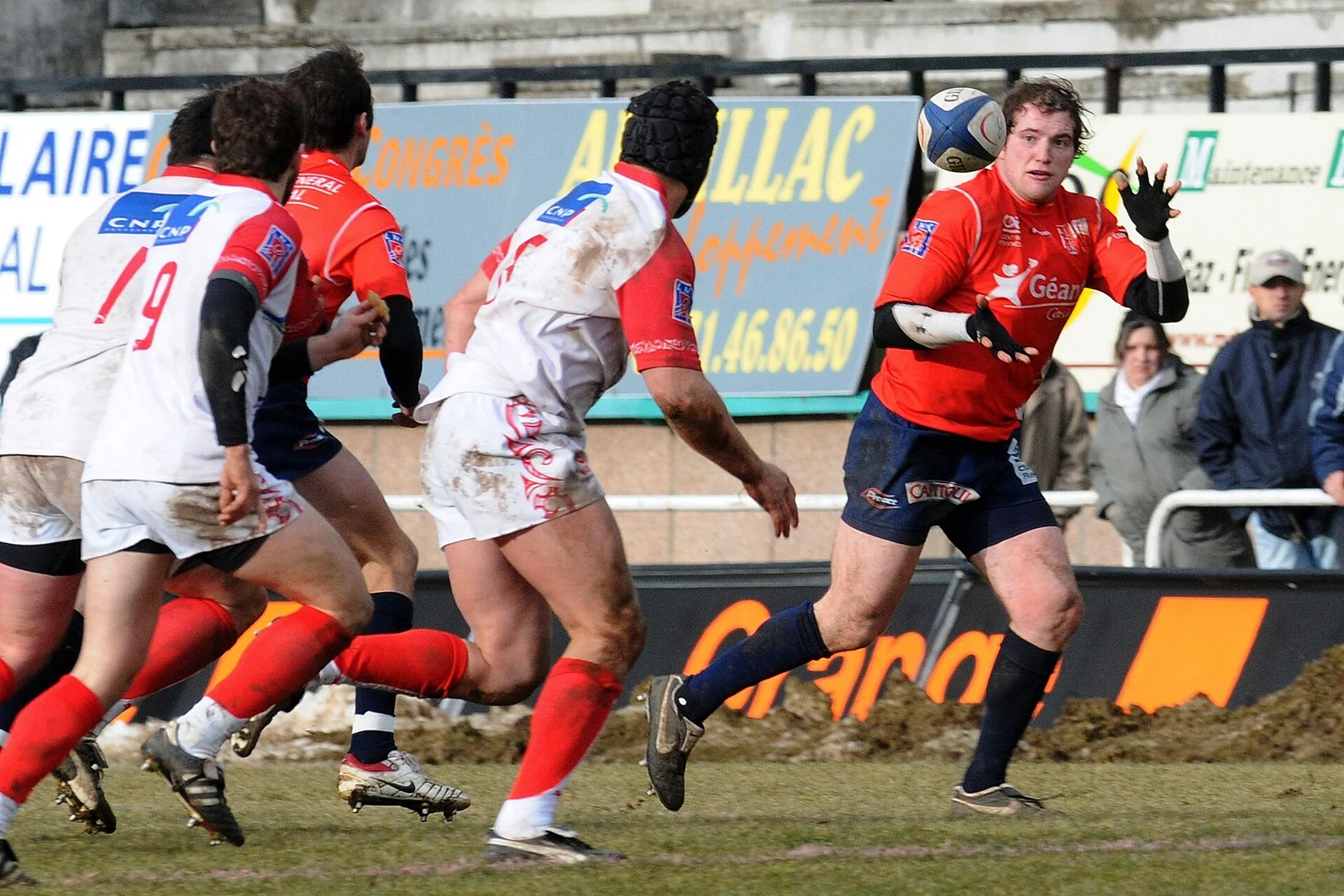 Match de Pro D2 entre Aurillac et Tarbes, le 1er février 2016.