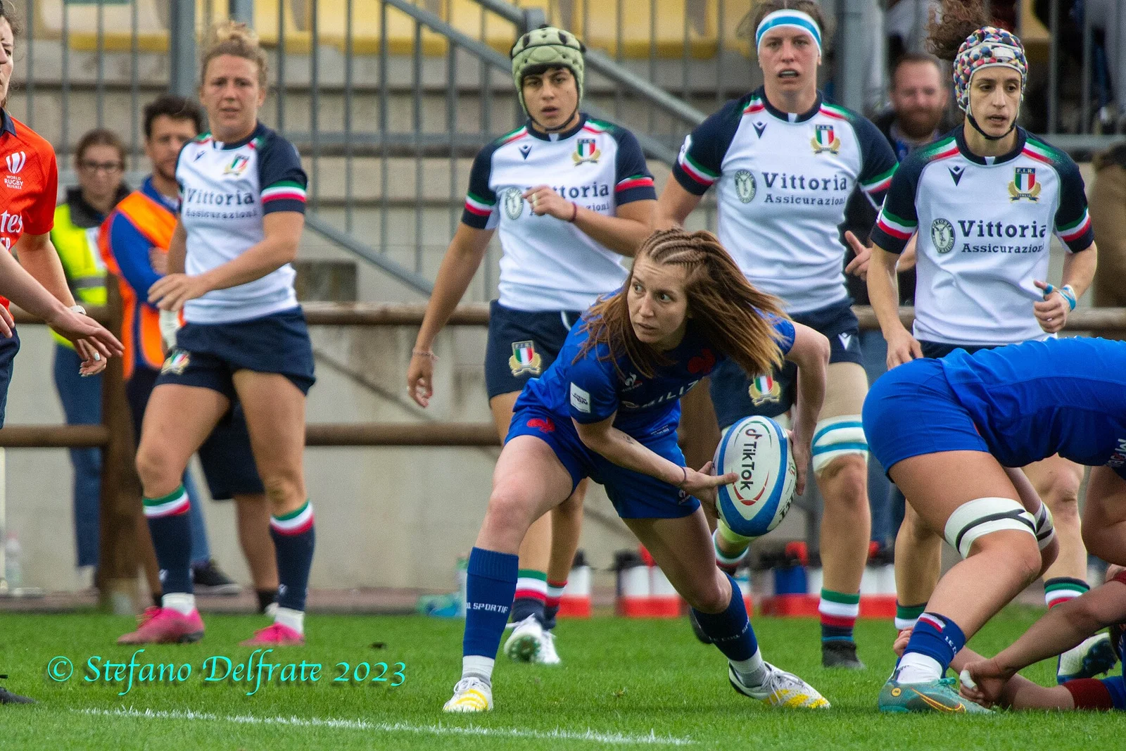 Pauline Bourdon lors d’Italie-France, le 26 mars 2023.