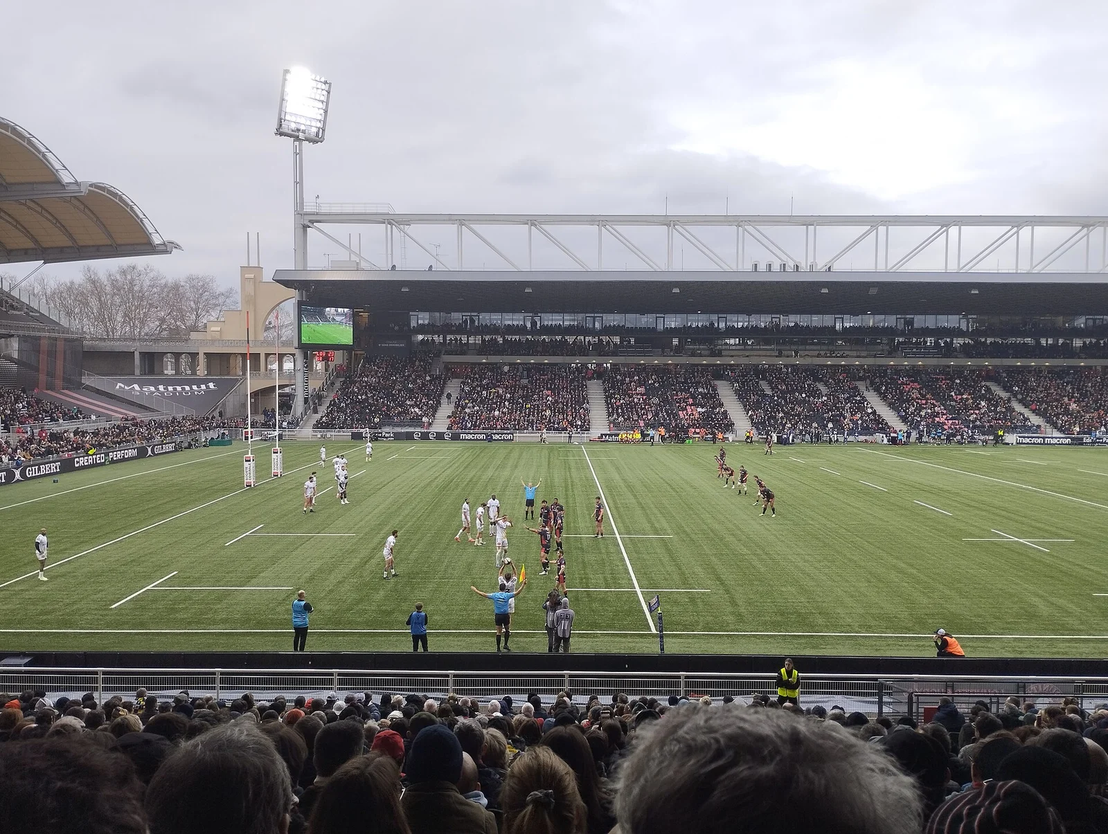 Le Stade Rochelais lors d’un match de Top 14 contre le LOU, le 17 février 2024.